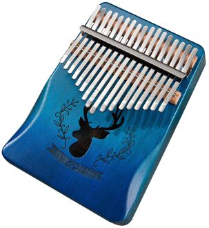 17 Toetsen Kalimba Mahonie Houten Herten Patroon Duim Vinger Piano Percussie Muziekinstrument Afrikaanse Sanza Mbira Voor Beginner