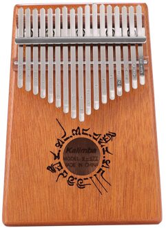 17 Toetsen Kalimba Mahonie Houten Herten Patroon Duim Vinger Piano Percussie Muziekinstrument Afrikaanse Sanza Mbira Voor Beginner