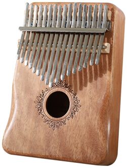 17 Toetsen Kalimba Mahonie Houten Herten Patroon Duim Vinger Piano Percussie Muziekinstrument Afrikaanse Sanza Mbira Voor Beginner