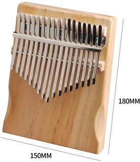 17 Toetsen Kalimba Muziekinstrument Grenen Hout Duim Vinger Piano Afrikaanse Sanza Mbira Met Tuning Tool Sticker Voor Beginner Kids kleur A