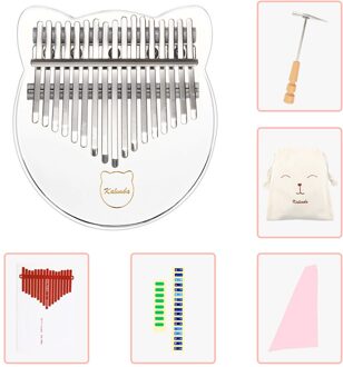 17 Toetsen Kalimba Muziekinstrumenten Muzikale Plezierige Transparant Kristal Duim Vinger Piano Instrument Levert