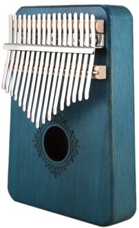 17 Toetsen Kalimba Piano Mahonie Muziekinstrument blauw
