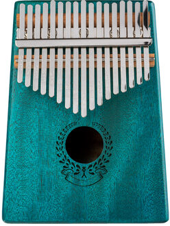 17 Toetsen Kalimba Vinger Piano Geselecteerde Natuurlijke Mahonie Materiaal Kinderen Muziekinstrument Kerstcadeaus blauw Kalimba