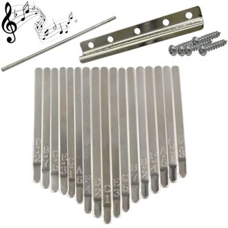 17 Toetsen Mangaan Staal Kalimba Key Chrome Muziek Instrument Kalimba Toetsenbord