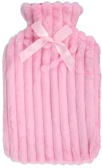 1700Ml Warm Water Fles Met Zachte Pluche Warm Te Houden In Winter Draagbare Herbruikbare Bescherming Die Wasbaar En Lek-Proof Roze