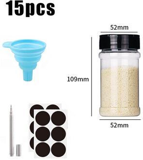 170Ml 15/20 Pcs Kruidenrek Voor Keuken Kruidkruik Kruiderij Dispenser Spice Container Glas Zout En Peper Shakers 15 stk
