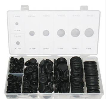 170pcs Black Rubber Grommet Firewall Hole Plug Retaining Ring Set Car Electrical Wire Gasket Kit For Cylinder Valve Water Pipe