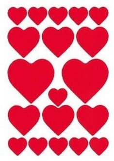 171x hartjes love stickers - Stickers Rood