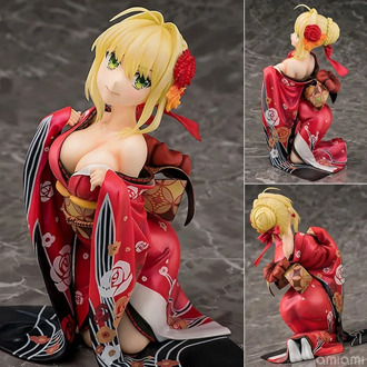 17cm Anime Alphamax Fate/extra CCC Saber Kimono Ver. PVC Action Figure Sexy Bath Service Collectible Model Toy Japan Unisex