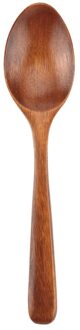 17Cm Handgemaakte Houten Lepel Keuken Koken Diner Gereedschap Gebruiksvoorwerp Tool Koffie Soep Dessert Soep Theelepel Catering