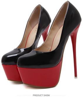 17CM New Spring Woman Pumps Shoes Sexy Extreme High Heels Wedding Party Size 35-42 Platform Heels Color matching Red Ladies 698
