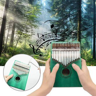 17Keys Tones Kalimba Finger Thumb Piano Wood Mahogany Beginner Musical Instrument Tune Hammer Solid Pine Accessaries