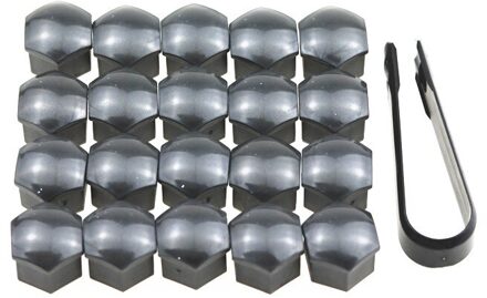 17Mm 20 Stks/partij Wiel Lug Bout Centrum Moer Covers Caps Voor Skoda Octavia A5 A7 1 Rapid Fabia Yeti superb Accessoires grijs