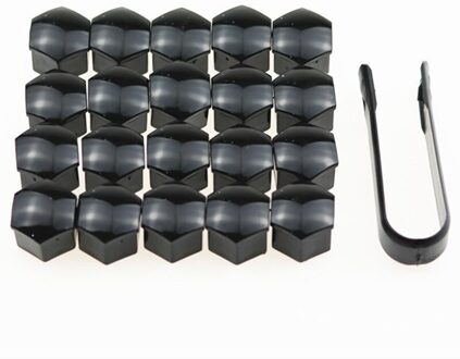 17Mm 20 Stks/partij Wiel Lug Bout Centrum Moer Covers Caps Voor Skoda Octavia A5 A7 1 Rapid Fabia Yeti superb Accessoires zwart