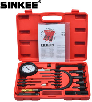 17pc Diesel Engine Compression Cylinder Pressure Tester Gauge Kit Set SK1028