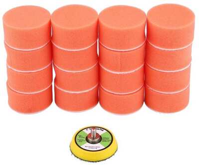 17Pcs 2Inch Auto Polijsten Sponge Buffing Polijsten Waxen Disc Pad Kit Voor Auto Polijstmachine