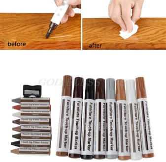 17Pcs Furniture Touch Up Kit Markers & Filler Sticks Wood Scratches Restore Kit Drop Shipping
