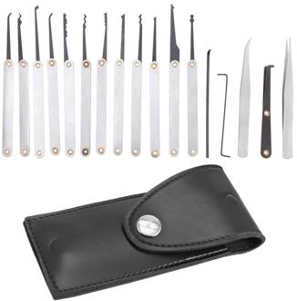 17Pcs Professionele Slot Repareren Gereedschap Lock Onderhoud Tool Kit Lock Demontage Tool Slotenmaker Verwijderen Lock Repareren Pick Set