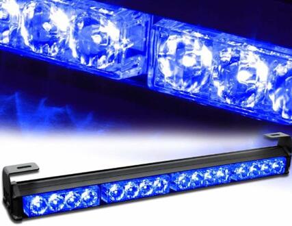 18 "16 LED Emergency Waarschuwing Traffic Advisor Voertuig Strobe Light Bar (Blauw)
