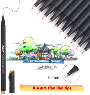 18/24/36 Colors FineLiner Sketch Needle Art Markers Hand Drawing Water-Based Graffiti Fine Line Hook Pen School Art Supplies
