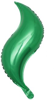 18 24 36 Inch S-Vormige Folie Ballon Diy Mermaid Staart Bloem Opblaasbare Lucht Ballons Kinderen Verjaardagsfeestje Supplies bruiloft Decor groen / 18 duim