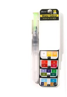 18/25/33/42 Kleuren Verf Set Professionele Opvouwbare Aquarel Verf Set Met Borstel Opvouwbare Reizen Kleur Pigment Voor schilderen 18 kleuren