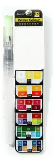 18/25/33/42 Kleuren Verf Set Professionele Opvouwbare Aquarel Verf Set Met Borstel Opvouwbare Reizen Kleur Pigment Voor schilderen 33 kleuren