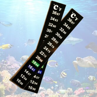 18-34 ℃ Aquarium Fish Tank Vloeistof Thermometer Sticker Dual Schaal Temperatuur Gevoelige Thermometer Pet Lcd Digitale Thermometer 2 stk