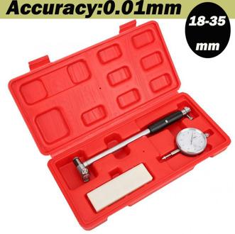 18-35Mm 35-50Mm 50-160Mm Dial Bore Gauge Motor Cilinder Indicator Meten Gauge 0.01Mm Tige De Connexion Rallonge Jauge rood 18-35mm