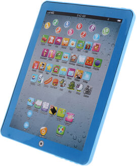 18.5*14*2 Cm Leunend Educatief Speelgoed Kind Kids Computer Tablet Engels Leren Speelgoed blauw