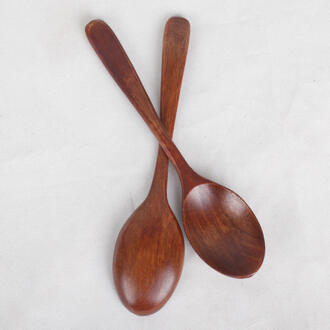 18.8*4cm Natuurlijke Houten Lepel Handgemaakte Houten Ambacht Baby Kinderen Soep Honing Rijst Ijs Lepel Keuken Koken gebruiksvoorwerp Tool