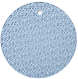 18 Cm Ronde Hittebestendige Siliconen Mat Drink Cup Onderzetters Antislip Pannenlap Tafel Placemat Keuken Accessoires Onderzetters blauw