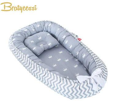18 Colors Baby Crib Travel Newborn Bed Babynest Cotton Removable Prevent Press Infant Nest New Born Bed Cradle Protection Fence