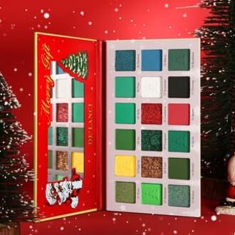 18 Colors Christmas Eyeshadow #Green Makeup Palette - 27g