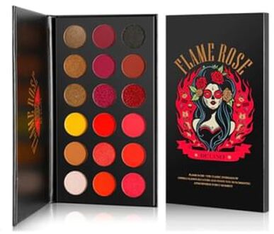18 Colors Eyeshadow Palette - Flame Rose #Flame Rose - 17.28g
