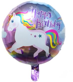 18 "eenhoorn aluminium film ballon kinderen birthday party versierd met aluminiumfolie ronde lucht bal 2