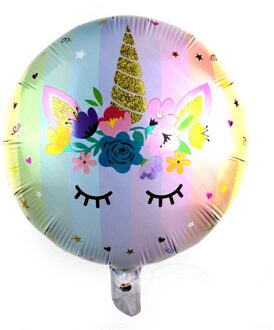 18 "eenhoorn aluminium film ballon kinderen birthday party versierd met aluminiumfolie ronde lucht bal 3