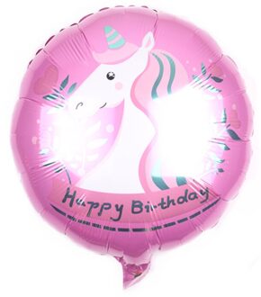 18 "eenhoorn aluminium film ballon kinderen birthday party versierd met aluminiumfolie ronde lucht bal 4