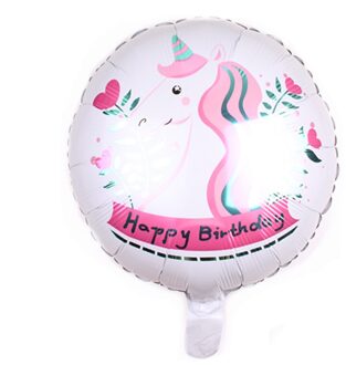 18 "eenhoorn aluminium film ballon kinderen birthday party versierd met aluminiumfolie ronde lucht bal 5