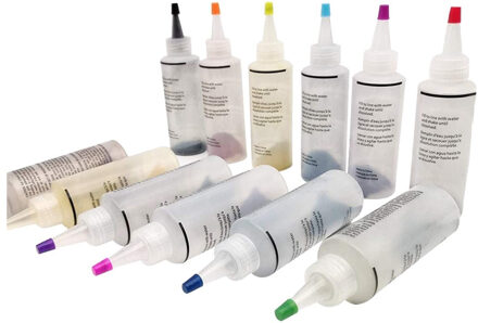 18 Flessen Tie-Dye Kit Katoen Linnen Kleding Kleurstoffen Niet Giftig Diy Dye Kit Verf Kleuren Kunst kleding Voor Kleurstoffen Verf D3 18 kleuren