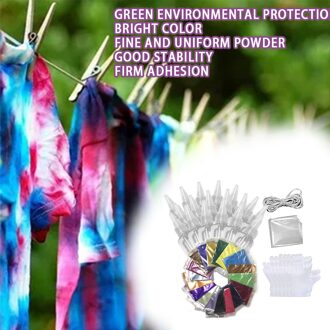 18 Flessen Tulp Permanente Een Stap Tie Dye Set Diy Kits Stof Textiel Craft Kleding Solo Projecten Kleurstoffen Verf Diy accessoires