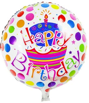 18 inch Stip Ronde kinderen Verjaardag Brief Folie Ballon, gedrukt Taart Cartoon Ballon Speelgoed voor verjaardagsfeestje Decoratio