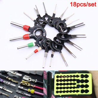 18 Pcs Auto Kabelboom Plug Terminal Extractie Pick Connector Pin Verwijder Tool Set FO Verkoop