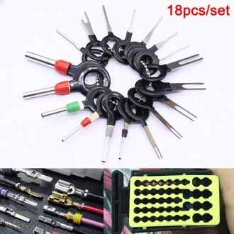 18 Pcs Auto Kabelboom Plug Terminal Extractie Pick Connector Pin Verwijder Tool Set OE88