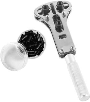 18 Pins Replaceabl Onderdelen Met Stalen Horloge Terug Opener Verstelbare Schroef Terug Remover Waterdichte Wrench Repair Tool Sets