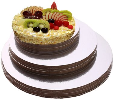 18 stks/set Handige Anti-brandwonden Aluminiumfolie Cake Moving Lade Keuken Bakken Tool Mover Restaurant Display Cake Tray zilver