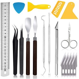 18 Stuk Craft Basic Set Tool Kit, Inclusief Schaar, Schraper, Wieder, schraper Geschikt Voor Wieden Vinyl Silhouet