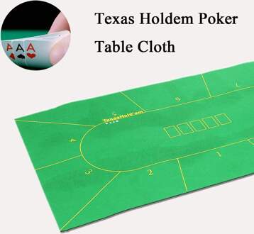 180*90Cm Tafelkleed Texas Hold'em Poken Tafelkleed Casino Poker Set Board Game Mat Poker Accessoire Voor 10 speler Om