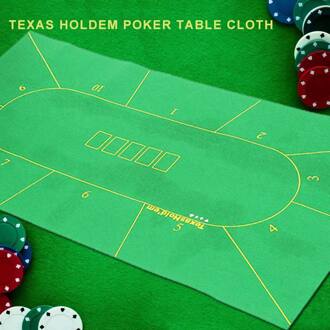 180*90Cm Texas Hold'em Poken Tafelkleed Tafelkleed Casino Poker Set Board Game Mat Poker Accessoire Voor 10 speler