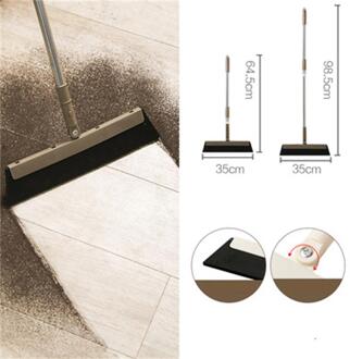 180 Graden Draaibare Mop Lange Handvat Bezem Veegmachine Magic Spons Venster Vloer Cleaner Dust Borstel Badkamer Mop Thuis Schoonmaken Tool 1stk bruin